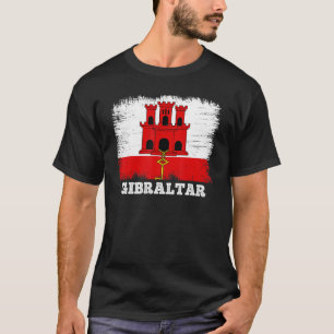 Vintage Flag Gibraltar Country Retro Flag Gibralta T-Shirt