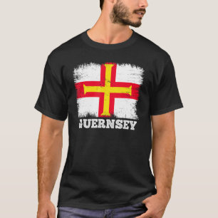 Vintage Flag Guernsey Country Retro Flag Channel I T-Shirt