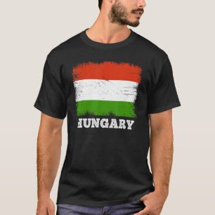 Vintage Flag Hungary Country Retro Flag Hungarian T-Shirt