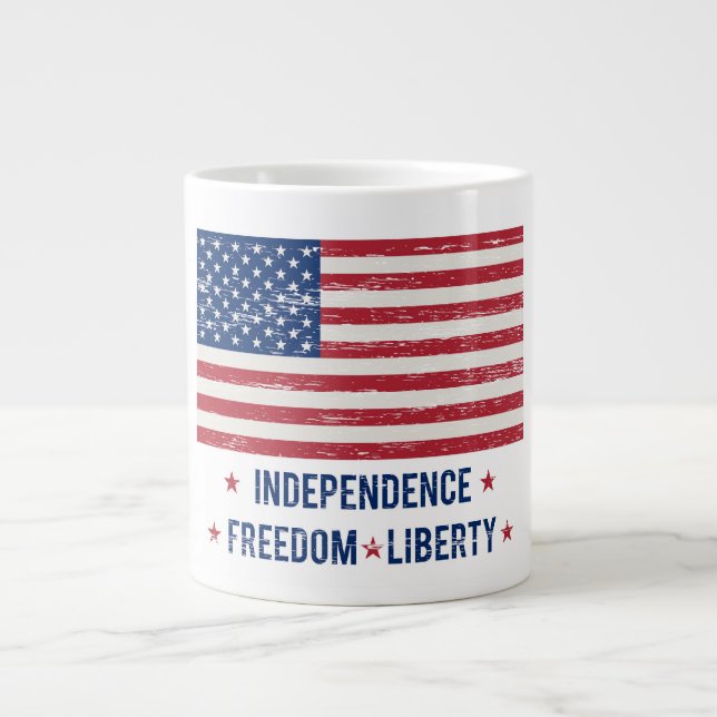 Vintage flag large coffee mug (Front)