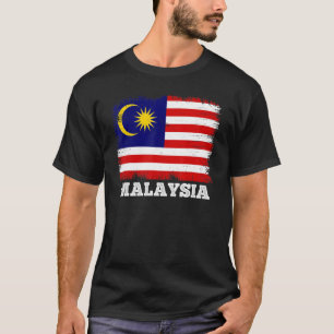 Vintage Flag Malaysia Country Retro Flag Malaysian T-Shirt
