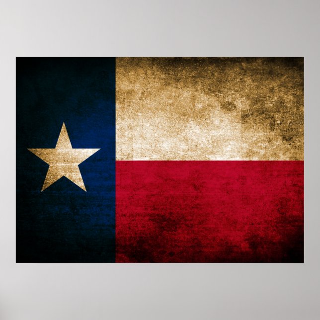 Vintage Flag of Texas Poster (Front)
