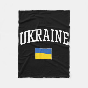 Vintage Flag Of Ukraine Love Your Country Fleece Blanket