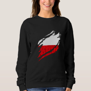Vintage Flag Poland Flag Polish Roots Polish Pride Sweatshirt