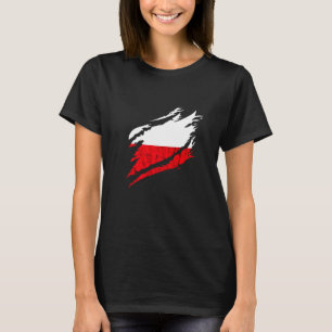 Vintage Flag Poland Flag Polish Roots Polish Pride T-Shirt