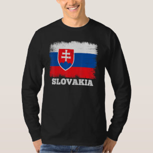 Vintage Flag Slovakia Country Retro Flag Slovak T-Shirt
