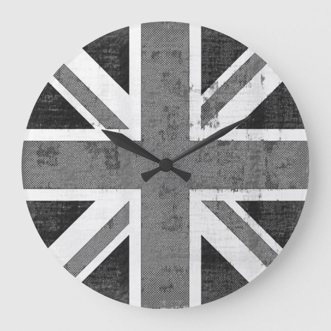 Vintage Flag United Kingdom 3 Large Clock (Front)
