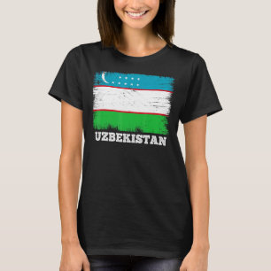 Vintage Flag Uzbekistan Country Retro Flag Uzbekis T-Shirt