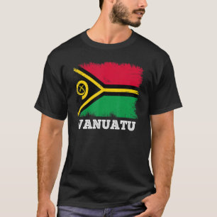 Vintage Flag Vanuatu Country Retro Flag Vanuatuan T-Shirt