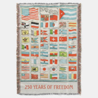 Vintage Flags Of All Nations Educational Poster