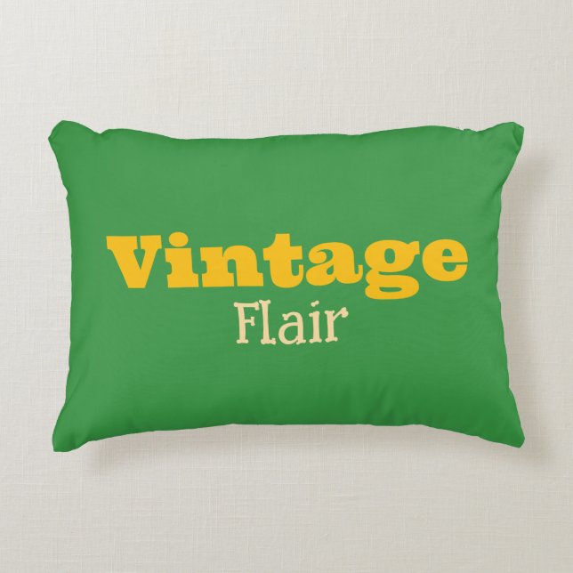 Vintage Flair Accent Pillow (Front)