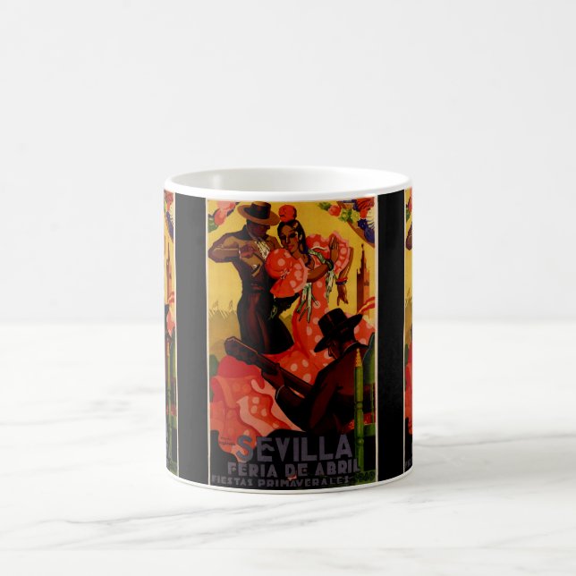 Vintage flamenco dancers Spanish Coffee Mug (Center)
