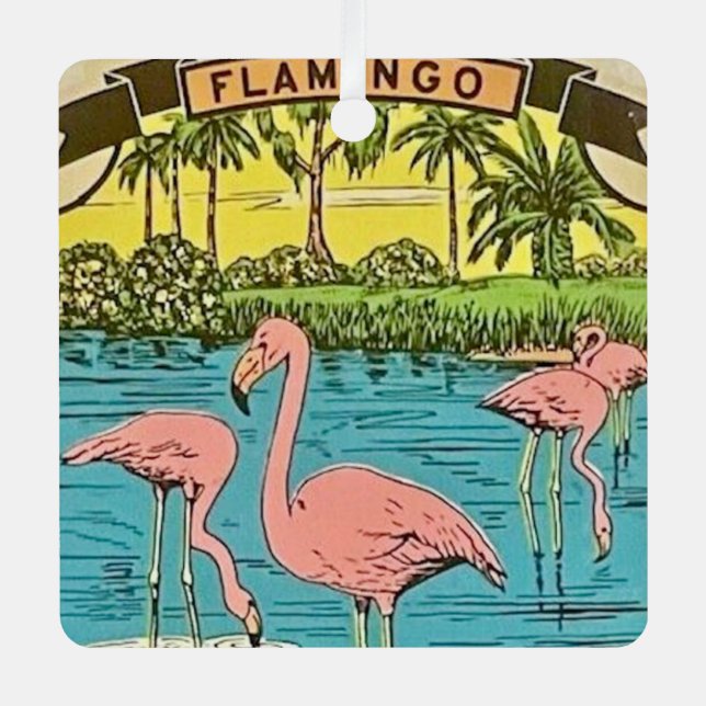 Vintage Flamingo Ornament (Front)