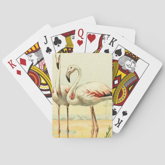 Vintage Flamingo Playing Cards (Back)