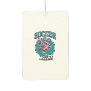 Vintage Flamingo Soccer Player Graphic Shirt_1 Car Air Freshener