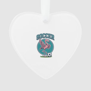 Vintage Flamingo Soccer Player Graphic Shirt_1 Ornament