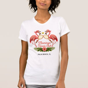 Vintage Flamingo Tennis Club Personalised T-Shirt
