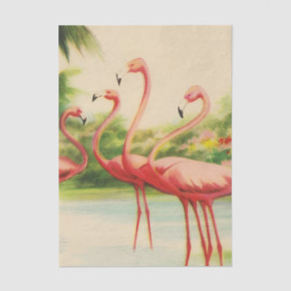 Vintage Flamingos Tissue Paper