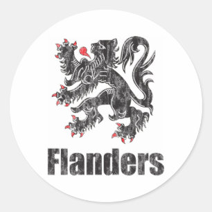 Vintage Flanders Classic Round Sticker