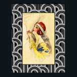 Vintage Flapper Art Deco Poster. Poster<br><div class="desc">If you choose to download, Your local Walgreen store makes board posters of your download into different sizes and in various textures at a very good price. Sometimes with a discount. A tip from my US friend. For UK see "Digital Printing" online. I have brightened this vintage picture of a...</div>