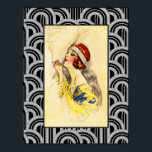 Vintage Flapper Art Deco Poster. Poster<br><div class="desc">If you choose to download, Your local Walgreen store makes board posters of your download into different sizes and in various textures at a very good price. Sometimes with a discount. A tip from my US friend. For UK see "Digital Printing" online. I have brightened this vintage picture of a...</div>