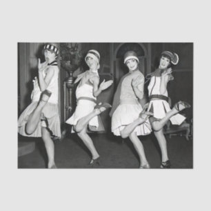 Vintage Flapper Girls Dancing Tissue Paper