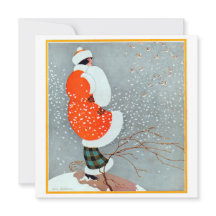 Vintage Flapper Holiday Cards