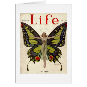Vintage Flapper Lady Butterfly,