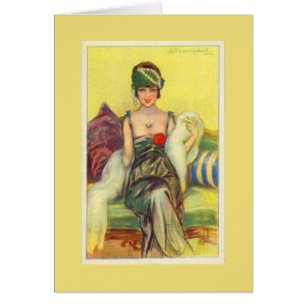 Vintage Flapper on a Settee,