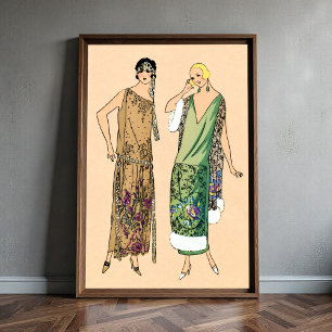 Vintage flapper women poster