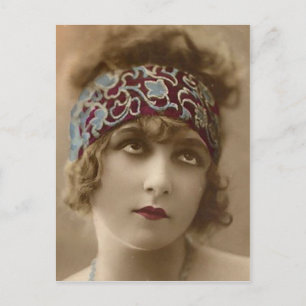 vintage flappers (408) postcard