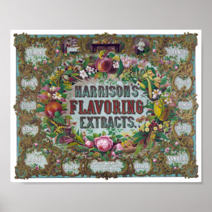 Vintage Flavouring Extract Ad Poster