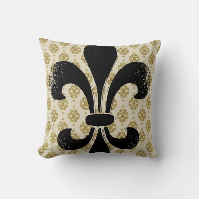 Vintage Fleur de lis Cushion (Front)