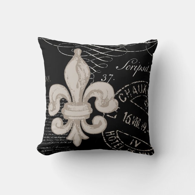 Vintage Fleur de Lis...pillow Cushion (Front)