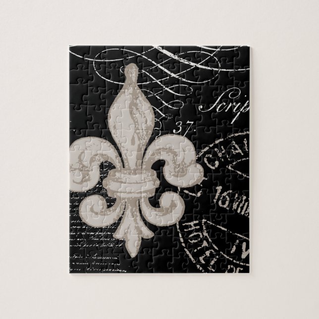 Vintage Fleur de Lis...puzzle Jigsaw Puzzle (Vertical)