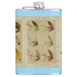 "Vintage Flies Fisherman" Hip Flask