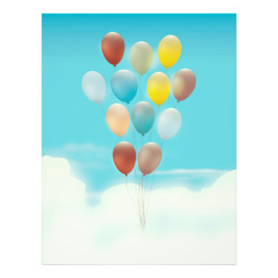 Vintage Floating Balloons Photo Print