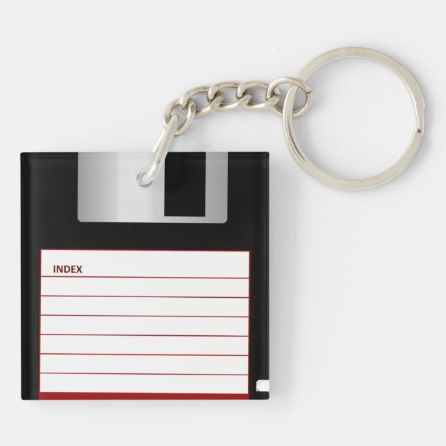 Vintage Floppy Disc Key Ring (Back)