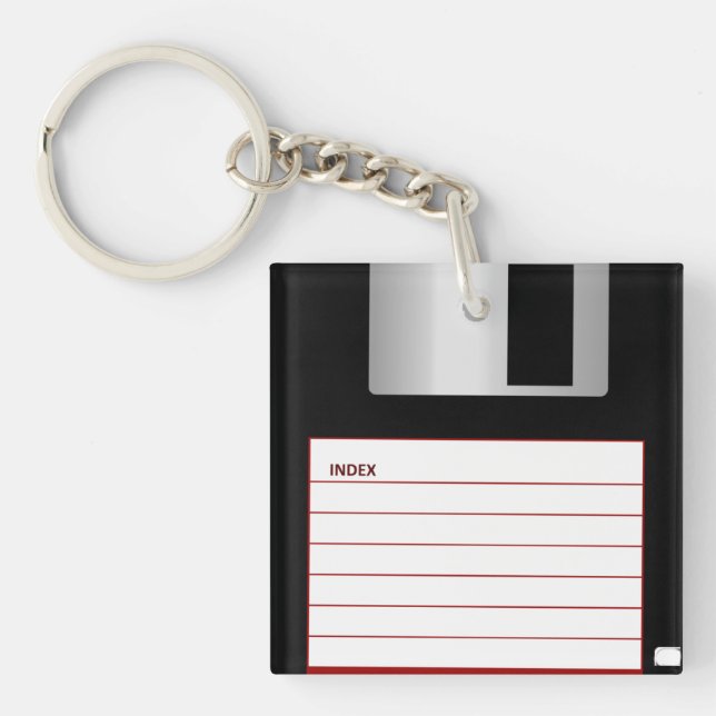 Vintage Floppy Disc Key Ring (Front)