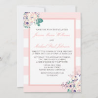 Vintage Flora Wedding Invitations