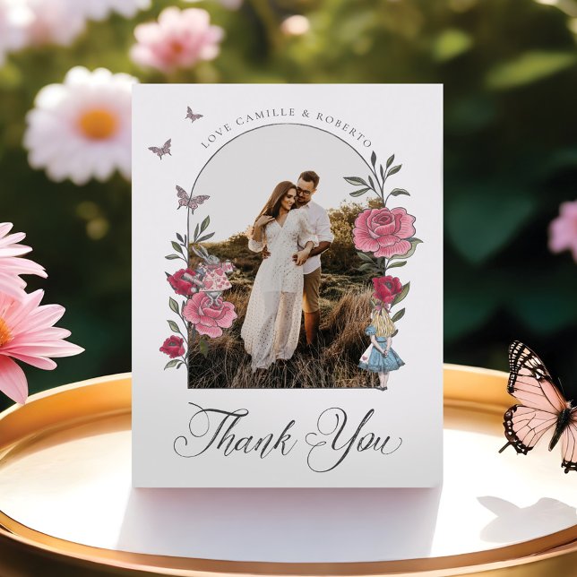 Vintage Floral Alice In Wonderland Thank You (Vintage Floral Alice In Wonderland Thank You)