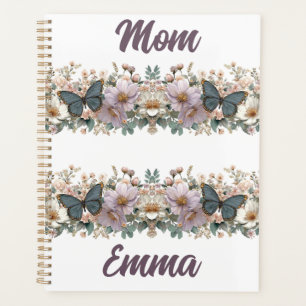 Vintage Floral and Green Butterfly for Mom Planner