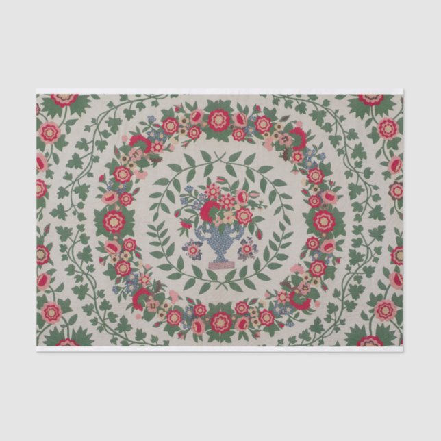 Vintage Floral Applique by Ludington Tissue Paper (Front)