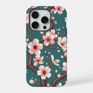Vintage Floral Art – Cherry Blossom Branches iPhone 15 Pro Case