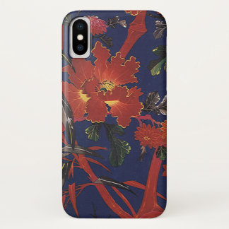 Vintage Floral Art Deco, Garden Flowers iPhone X Case