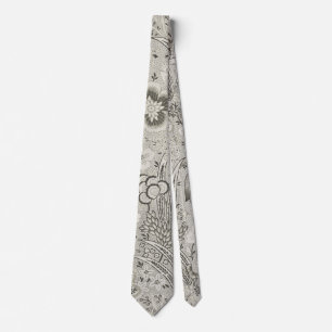 Vintage Floral Art Grey Tie