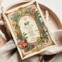 Vintage Floral Art Nouveau 60th Birthday