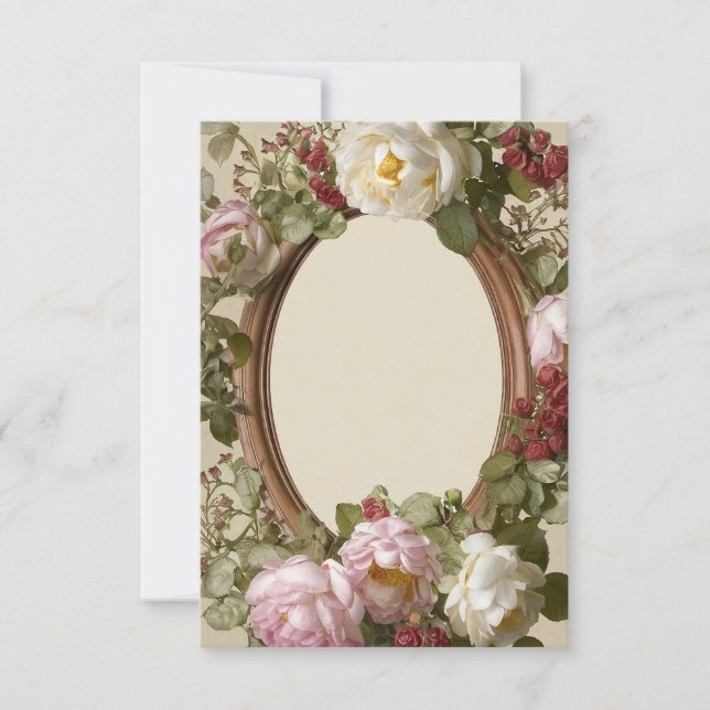 Vintage Floral Art Nouveau  Card (Front)