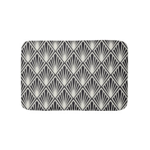 Vintage floral Art Nouveau, geometric pattern. Bath Mat