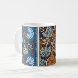 Vintage Floral Art Nouveau Vegetables, Gourds Coffee Mug